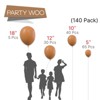 PartyWoo Balloons Light Brown Caramel Tan Boho 18 12 10 5 Inch 140 pcs - 2 of 4