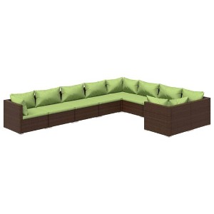 vidaXL Garden Lounge Set Brown PE rattan Large Modular - 1 of 4