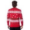 Seven Times Six SpongeBob SquarePants Men's Snowflake Catching Ugly Sweater Knit Pullover Red - 4 of 4