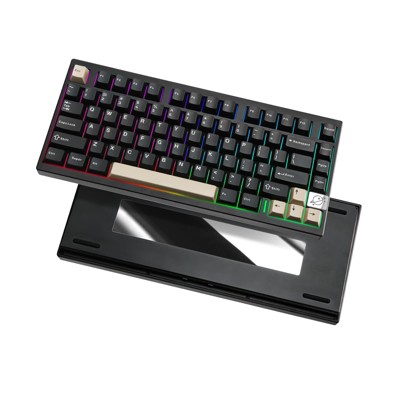 MaseiKar AL75 PRO 75% Wireless Mechanical Gaming Keyboard,BT/2.4G/Wired,PBT Keycaps,Gasket Mounted Hot Swap,Custom RGB Backlight(Black, Blue Grey)