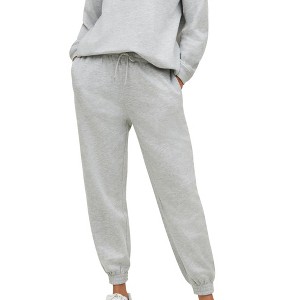 ellos Plus Size Drawstring Waist Fleece Sweatpants - 1 of 4