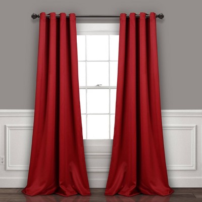 Red curtains store