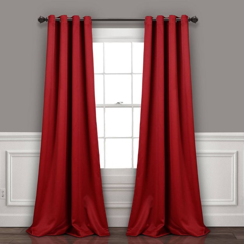 Set of 2 Insulated Grommet Top Blackout Curtain Panels - Lush Décor, 1 of 18