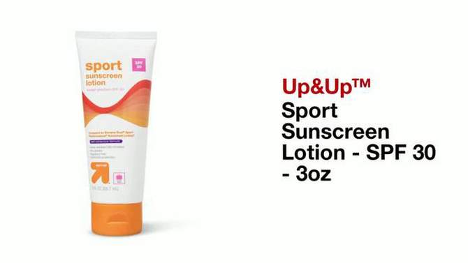Sport Sunscreen Lotion - SPF 30 - 3oz - up &#38; up&#8482;, 2 of 5, play video
