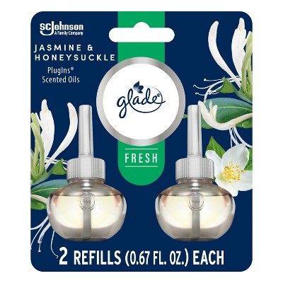 Glade PlugIns Scented Oil Air Freshener Refills - Jasmine & Honeysuckle - 1.34 fl oz/2pk