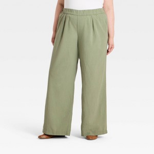 パンツ ATLAST&CO Lot.511 WIDE OLIVE Women's Mid-Rise Wide Leg Pull On Pants - Universal Thread™ Olive