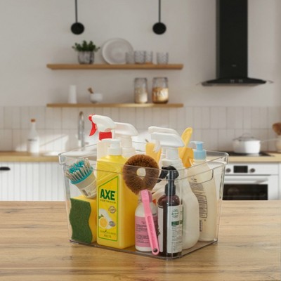 Basicwise Large Set of 3 Clear Storage Container with Lid For Kitchen Pantry Cabinet & Fridge For Organizing, Durable Bin For Home or Office Use — фото 2
