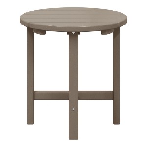 WestinTrends All-Weather Outdoor Patio Round Poly Adirondack Side Table - 1 of 4