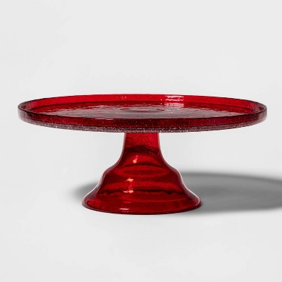 Round Glass & Wood Dessert Stand - Threshold™