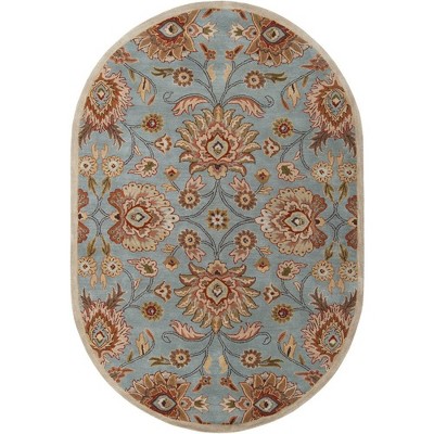 Mark & Day Eckville 6'x9' Oval Tufted Indoor Area Rugs Brick: Traditional Wool, Stain-Resistant, Medium Pile
