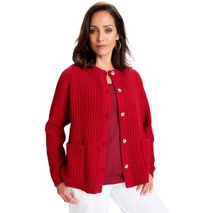Jessica London Boxy Stitch Cardigan - 1 of 4