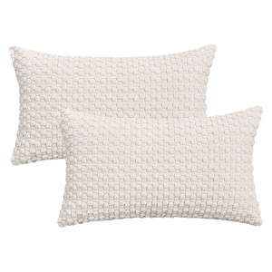 REGALWOVEN Corduroy Fade-Resistant Polyester Modern Square Throw Pillow Covers Set of 2 - 1 of 4