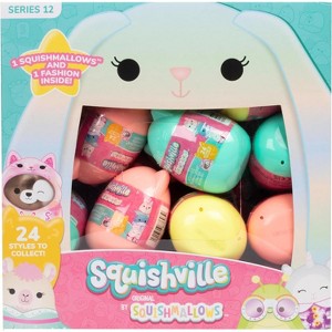 Squishmallows Squishville 24 Pk Easter Egg Capsules-Series 12-Collectible Mini 2" Mystery Stuffed Animal Toy Plush & Accessories- Easter Gift for Kids - 1 of 3