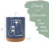 Elanze Designs Kitchen Utensil Holder With Non Slip Cork Base Large 8 Inch Ceramic Storage Crock Quirky Fun Countertop Organizer Polar Bear Sunglasses - 2 of 4