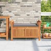 Garden Storage Bench Dark grey, BrownvidaXL - 3 of 4