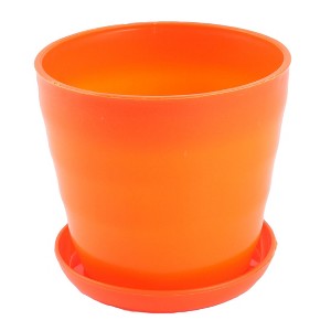 Unique Bargains Household Plastic Cylinder Aloes Cactus Plant Grass Flower Pot - 1 of 3