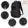 Generic 25L Tactical Backpack Military Backpack MOLLE Bag Outdoor Hunting Rucksack Gear Assault Travel Daily Pack Bag(Black) - 4 of 4