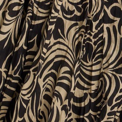 khaki black scroll