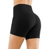 Sportneer Black X-Large Women's High Waist Workout Shorts Breathable Dolphin Split Elastic Lounge Yoga Shorts - 3 of 4
