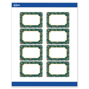 Avery Labels, 2" x 3", Gold-Teal Berries, Matte, 80ct - 1 of 4