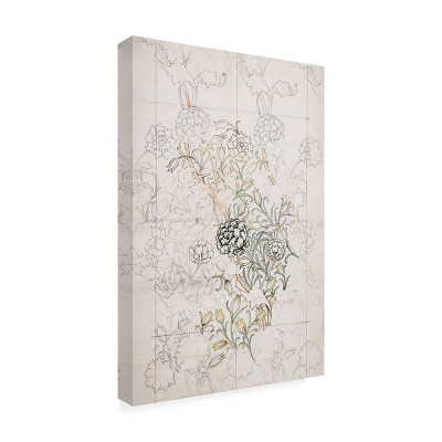 William Morris Floral Pattern Studies V Canvas Art in Gray and Green