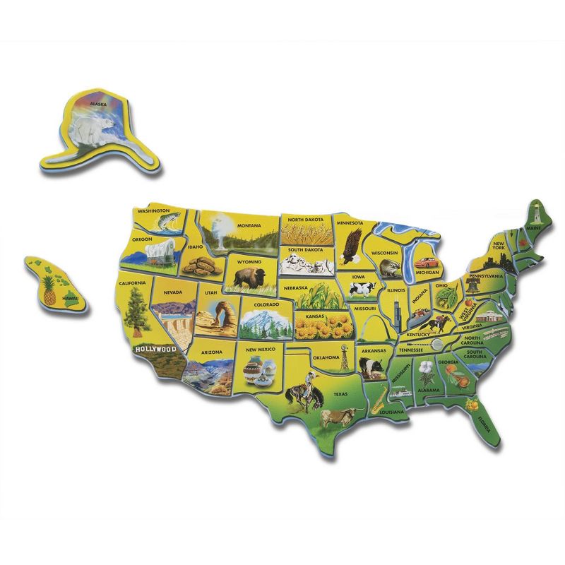 Melissa &#38; Doug USA Map Kids&#39; Wooden Puzzle - 45pc, 5 of 11