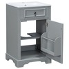 Chery Life 20" Bathroom Vanity with Ceramic Sink, Soft Close Door, Adjustable Shelf, Ideal for Small Bathrooms - 3 of 4