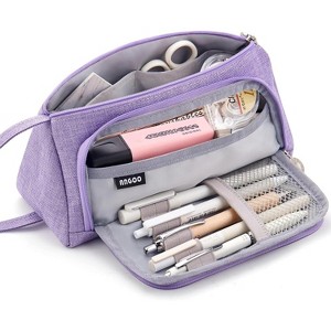 Paaaawaters Big Capacity Pencil Case Pouch Pen Case Simple Stationery Bag School College Office Organizer for Teens Girls Adults Student - 1 of 4