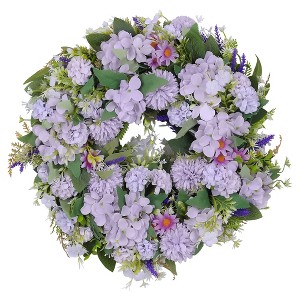 Unique Bargains Outdoor Wedding Wall Front Door Decor Artificial Peony Wreaths - 1 of 4