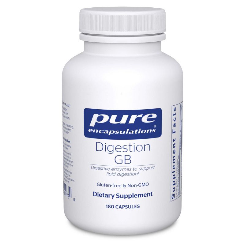 Pure Encapsulations Digestion GB - Digestive Enzyme Supplement to Support Gall Bladder and Digestion of Carbohydrates and Protein*, 1 of 10