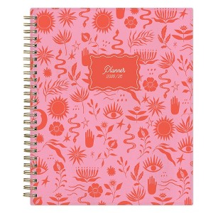 Blue Sky 7"x9" Weekly/Monthly Wirebound Planner Clear Cover Mystic Island Pink - 1 of 4