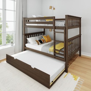 Max & Lily Full over Full Bunk Bed with Trundle Bed - 1 of 4