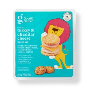 Smoked Turkey & Cheddar Cheese Lunch Kit - 2.8oz - Good & Gather™ - 1 of 3