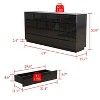 Hitow 8 Drawer Dresser with Underlight High Gloss Finish Modern Chest of Drawers - image 2 of 4