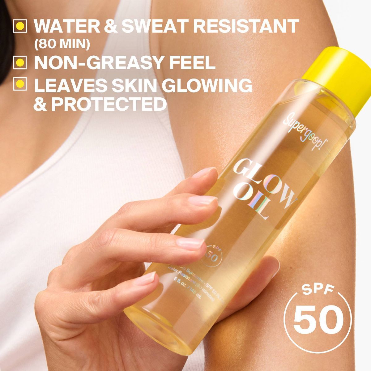 Supergoop! Glow Oil Dry Body Sunscreen - SPF 50 - Sunkissed Coconut - 5 fl oz - thumbnail 4