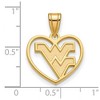 Black Bow Jewelry 14k Yellow Gold Plated Sterling Silver West Virginia Mountaineers NCAA Pendant - 3 of 4