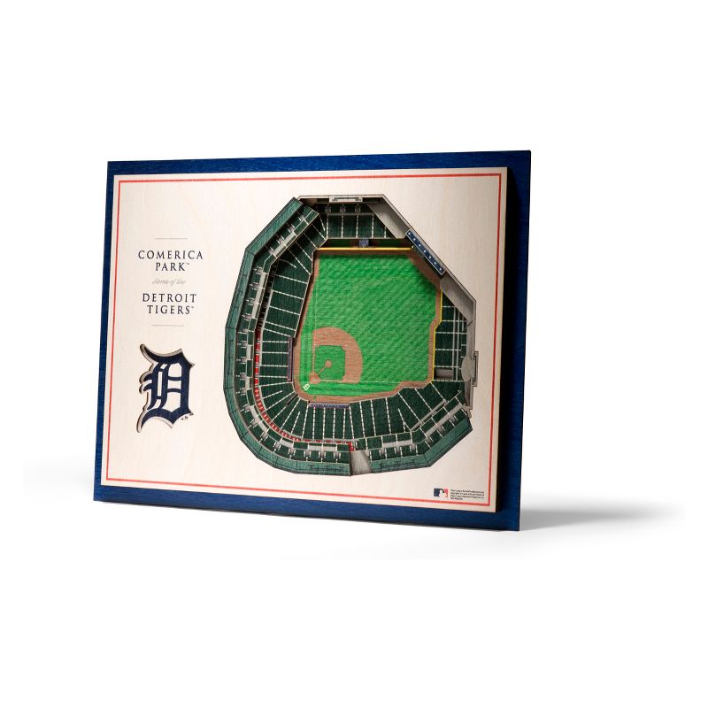 MLB Detroit Tigers 5-Layer Stadiumviews 3D Wall Art, 1 of 6