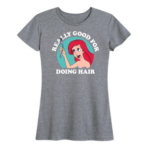 Women's - Disney Princess - Ariel Fork Really Good For Doing Hair Short Sleeve Graphic T-Shirt - 1 of 4