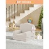 Kids Couch, 2-in-1 Comfy Toddler Couch Fold Out, Convertible Sofa to Lounger Foam Kids Chair, Crown Design Children's Reading Chair - 3 of 4