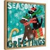 Amanti Art Merry Making IV Dog Sled by Veronique Charron Canvas Wall Art Print Framed 16 x 16-in. - 2 of 4