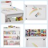Kids Art Table with Chairs, Children's Wooden Furniture, Craft Table with Large Storage Shelves, Wooden Drawing Desk, for Classroom, Daycares, Home - 3 of 4