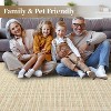 Checkered Easy Jute, Super Soft Rug for Bedroom, Soft Shaggy Plush for Bedroom Dining Room Non-Slip Stain Resistant Under Table Rug - 2 of 4
