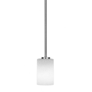 Toltec Lighting Atlas 1 - Light Pendant in  Graphite with 4" White Muslin Shade - 1 of 1