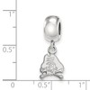 Black Bow Jewelry Sterling Silver East Carolina Pirates NCAA Bead Charm - 3 of 4