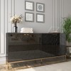 CLIHOME 4 Door Locker Accent Cabinet, 64'' Utility Storage Cabinets Credenzas Console Table With Gold Metal Legs - 4 of 4