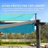 DOMETOUR 11' x 16' Outdoor Retractable Pergola with Weather-Resistant Canopy, Aluminum Patio Gazebo for Garden/Courtyard, Lake Blue - 3 of 4