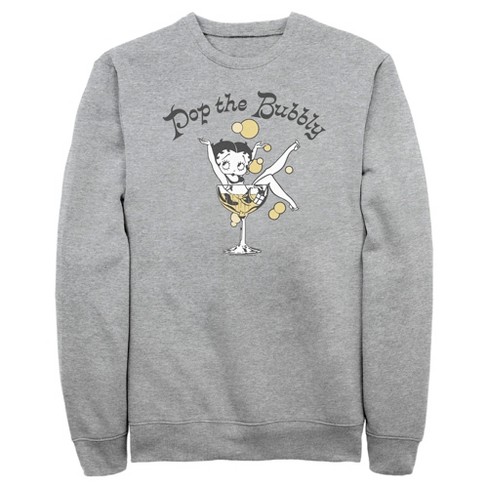 Men's Betty Boop New Year's Retro Pop the Bubbly Sweatshirt - Athletic  Heather - X Large