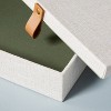 Fabric Storage Box With Faux Leather Accent Cream - Hearth & Hand™ With  Magnolia : Target