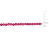 EVERLY JEWELRY | Yellow Plated Sterling Silver 7 1/3ct TGW Created Ruby Beaded Necklace, 17 inc + 2 inc - 2 of 4