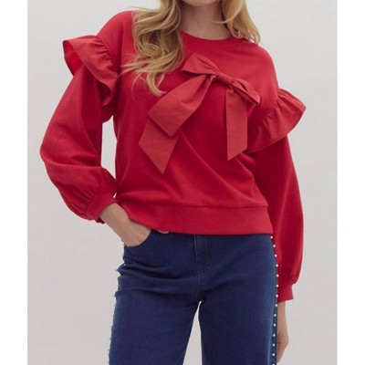 Women's Ella Bow Knit Top - entro